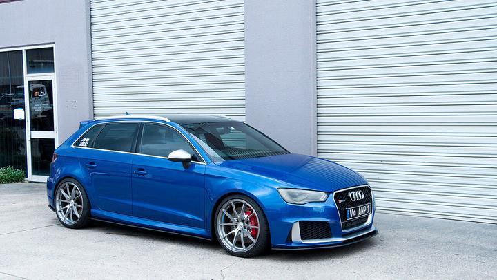 Flow Designs AUDI RS3 8V PFL SPORTBACK FULL SPLITTER SET - OPTION 1 - V-Tech Australia | VW & Audi Performance Parts
