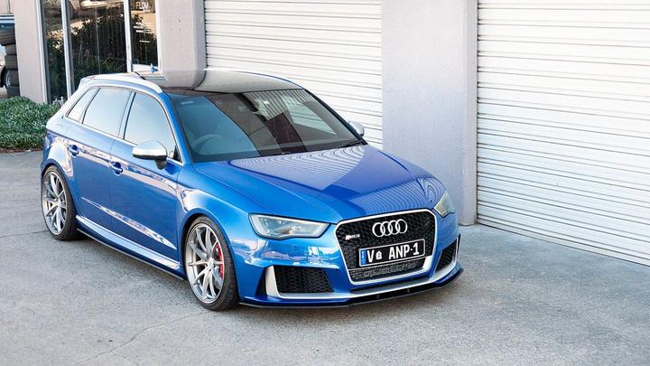 Flow Designs AUDI RS3 8V PFL SPORTBACK FULL SPLITTER SET - OPTION 2 - V-Tech Australia | VW & Audi Performance Parts