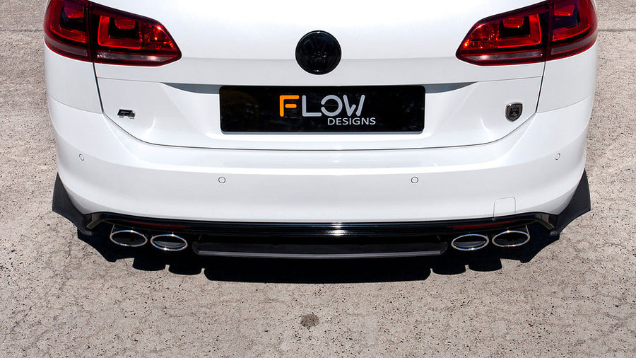 Flow Designs VW MK7 Golf R Wagon Rear Valance Set (3 Piece) - V-Tech Australia | VW & Audi Performance Parts