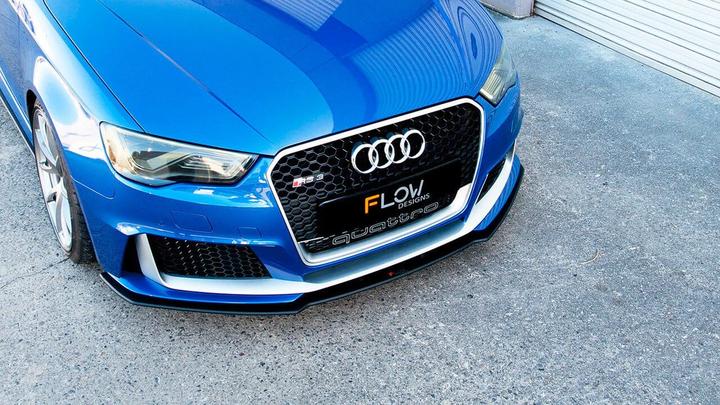 Flow Designs AUDI RS3 8V PFL SPORTBACK FULL SPLITTER SET - OPTION 2 - V-Tech Australia | VW & Audi Performance Parts