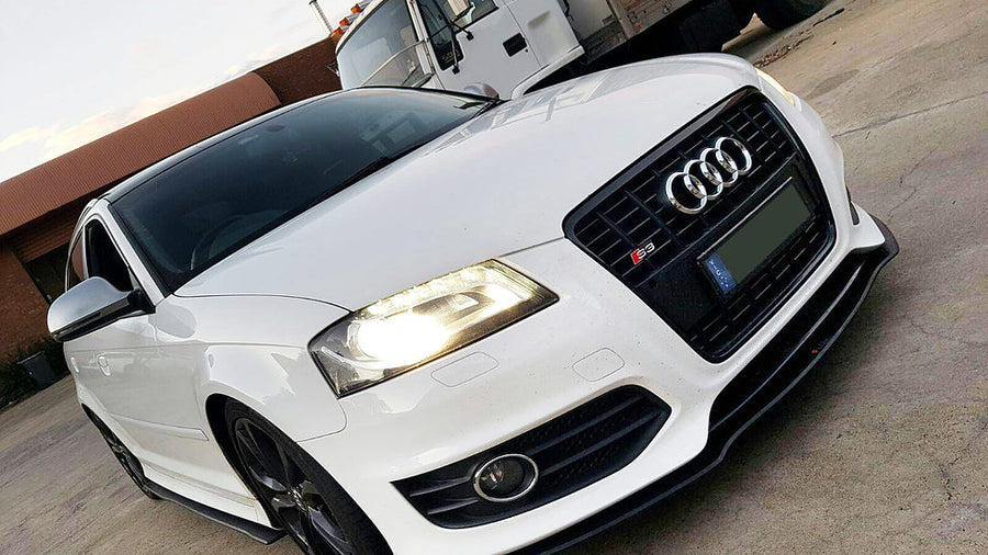 Flow Designs Audi 8P2 S3 Front Splitter + Aero Spacers - V-Tech Australia | VW & Audi Performance Parts