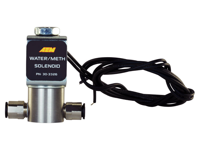 AEM High-Flow Low-Current Water/Methanol Solenoid (Shut off Valve)