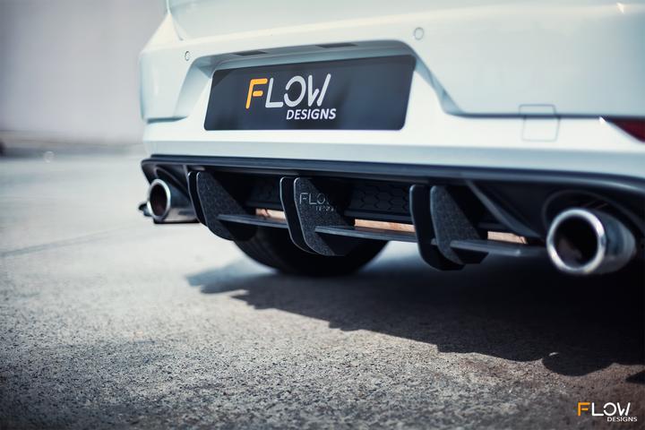 Flow Designs Vw Mk7 5 Golf Gti Rear Valance And Flow Lock Diffuser Fin