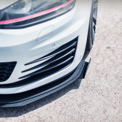 Flow Designs VW MK7 GOLF GTI FRONT SPLITTER WINGLETS (PAIR) - V-Tech Australia | VW & Audi Performance Parts