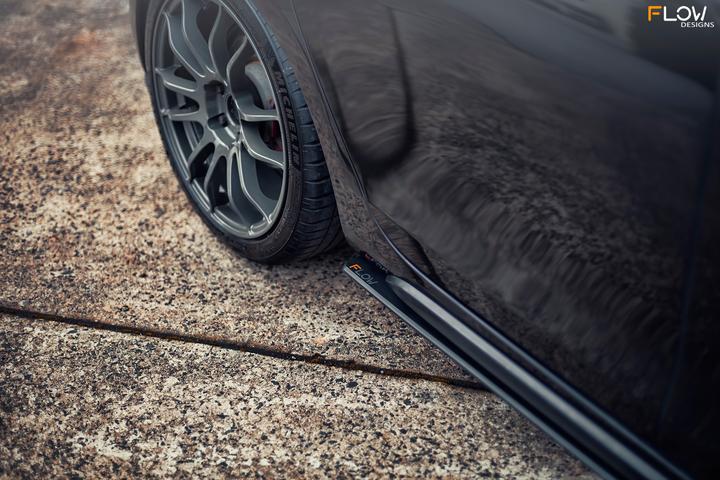Flow Designs VW MK6 GOLF GTI SIDE SPLITTERS V3 (PAIR) - V-Tech Australia | VW & Audi Performance Parts