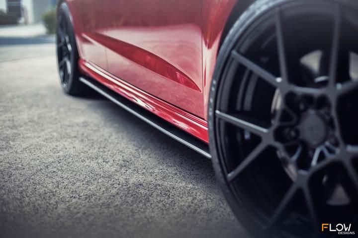 Flow Designs AUDI S3 8V PFL SPORTBACK SIDE SPLITTERS (PAIR) - V-Tech Australia | VW & Audi Performance Parts