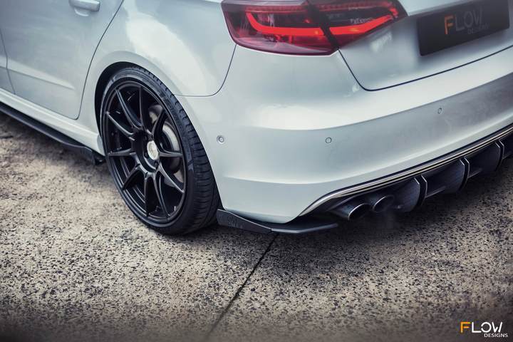 Flow Designs AUDI S3 8V PFL SPORTBACK REAR SPAT WINGLETS (PAIR) - V-Tech Australia | VW & Audi Performance Parts