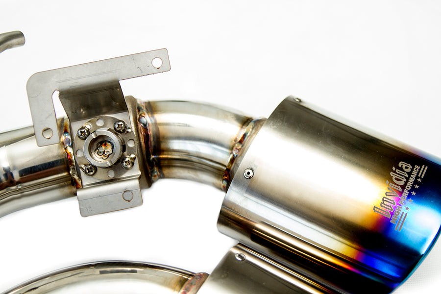 Invidia Catback Exhaust suit Golf R Mk7 suit Factroy Valves, Oval Ti Rolled Tips