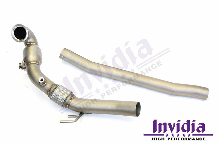Invidia Down Pipe with High Flow Cat - Audi S3 8V/VW Golf R Mk7, Mk7.5